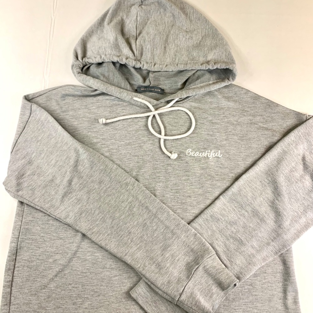 WEST COAST LOVE, grey hoodie pullover
